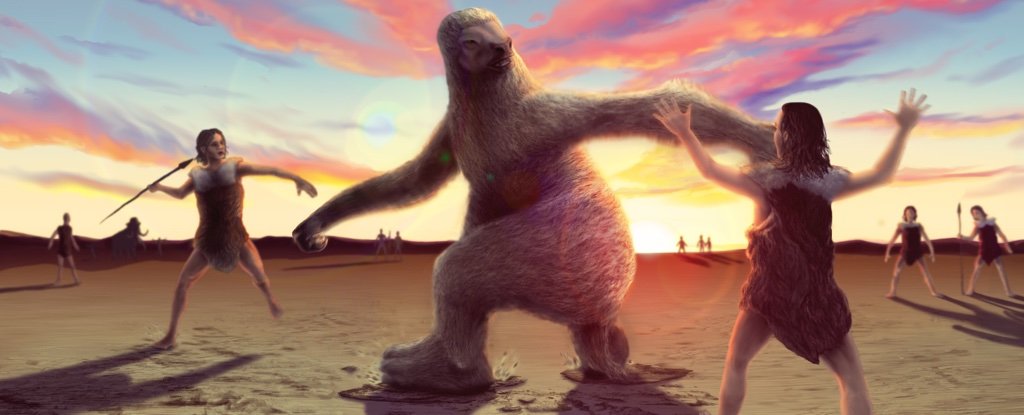 شکار تنبل های غول‌پیکر