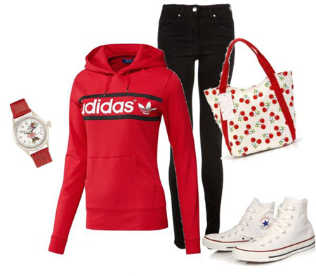 نحوه ست کردن لباس های پاییزی| ست های گرم قرمز و مشکی