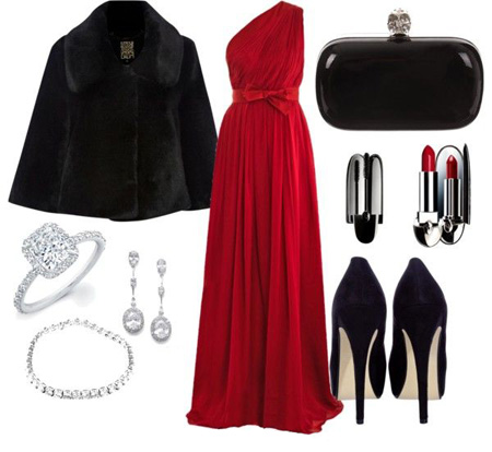 مدل ست های زمستانی قرمز و مشکی| ست کردن لباس های قرمز و مشکی