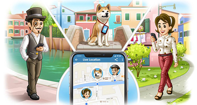 آموزش ارسال موقعیت زنده در اپلیکیشن تلگرام