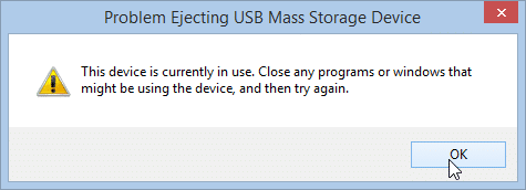 Problem Ejecting USB Mass Storage Device