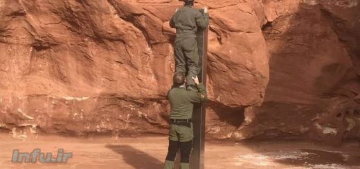 ستون فلزی عجیب بیابان یوتا