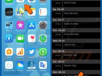 ویروس تقویم آیفون