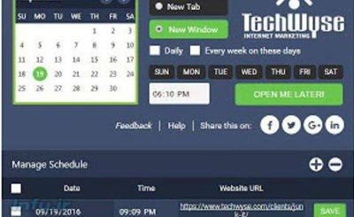 بازکردن سایت‌ها طبق زمان‌بندی