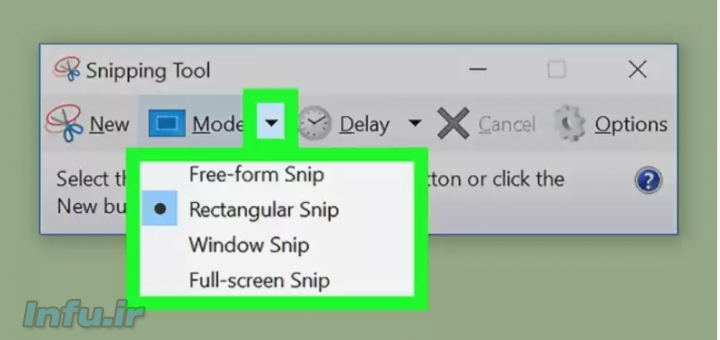 استفاده از «Snipping Tool»